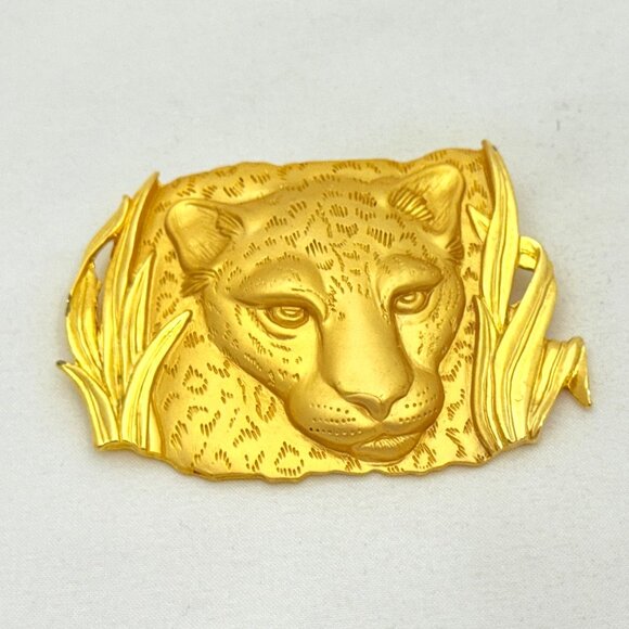 Vintage 1980s Parklane Large Wild Cat Brooch/Pin - Picture 1 of 7